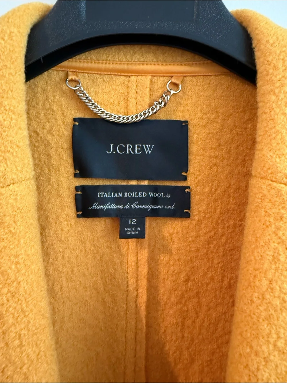 J. Crew Mustard Yellow Boiled Wool Coat - Picture 3 of 3